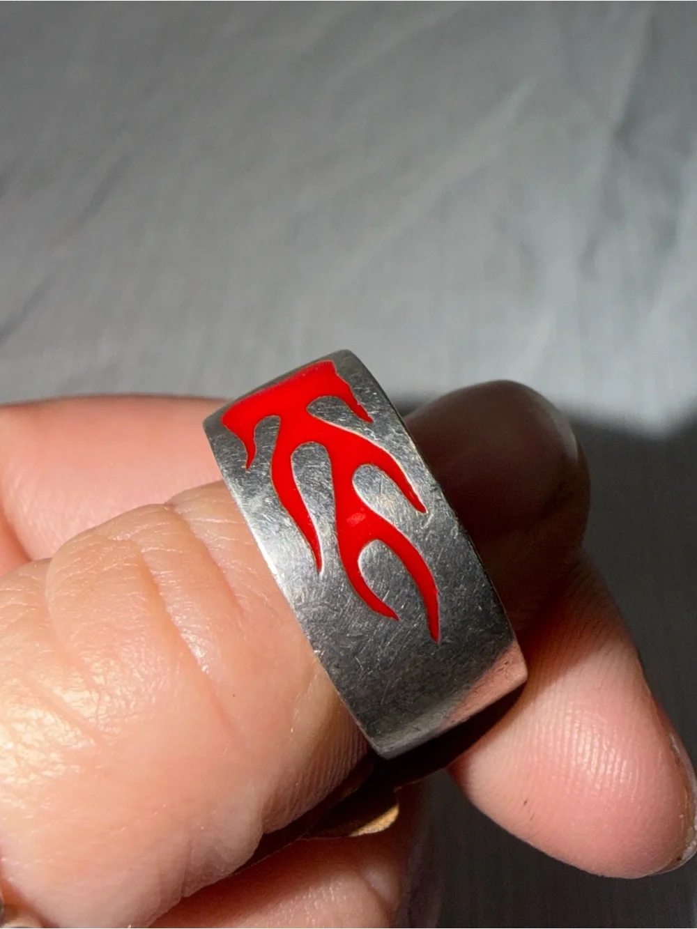 Harley Davidson 925 Sterling Silver Fire Ring Biker Motorcycle Unisex Vintage